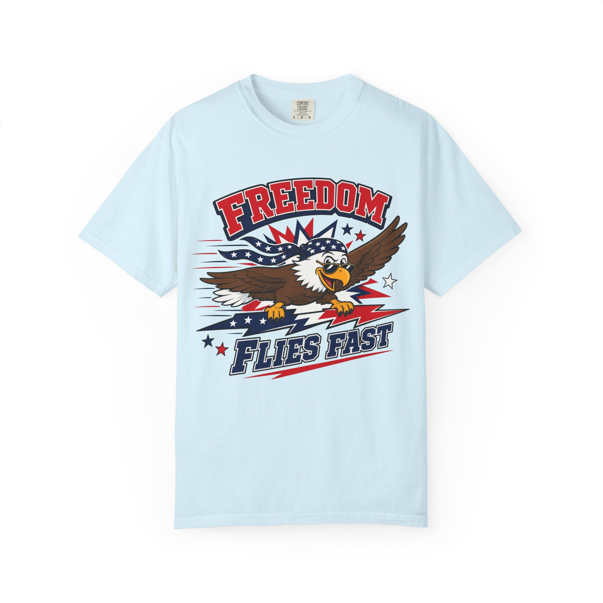 Freedom Flies Fast T-Shirt — Patriotic Eagle Graphic Tee