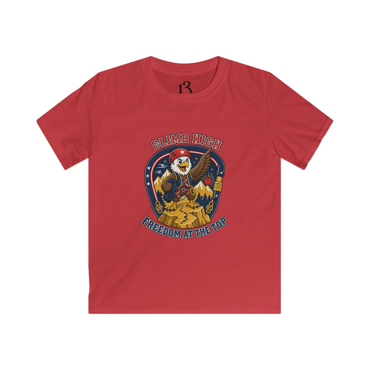 Kids T-Shirt – “Climb High, Dream Big” Adventure Graphic Tee