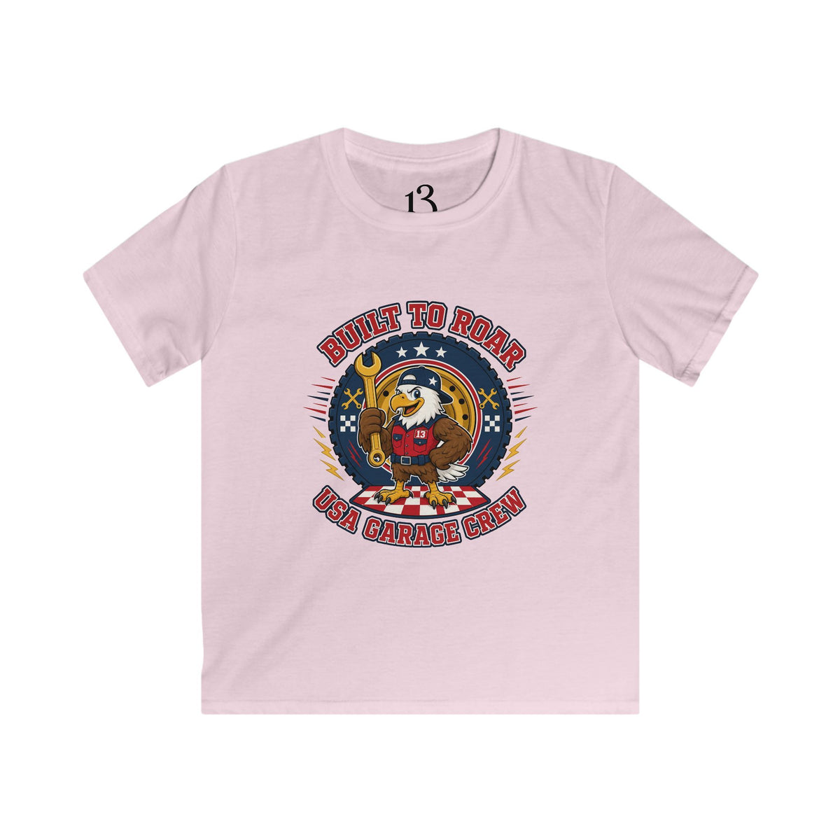 Kids Tee — "Born to Roar" USA Gator Crew Patriotic Cartoon T-Shirt