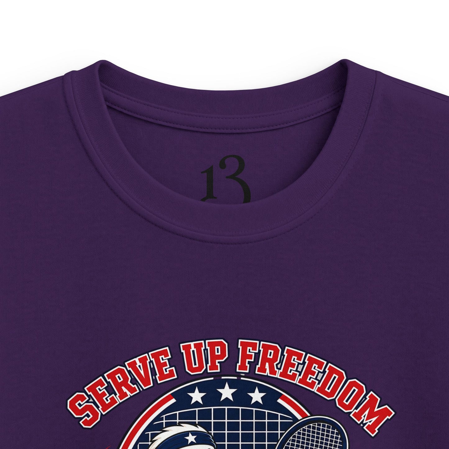 Kids Tee — 'Swing Up Freedom' Tennis Graphic Youth Shirt