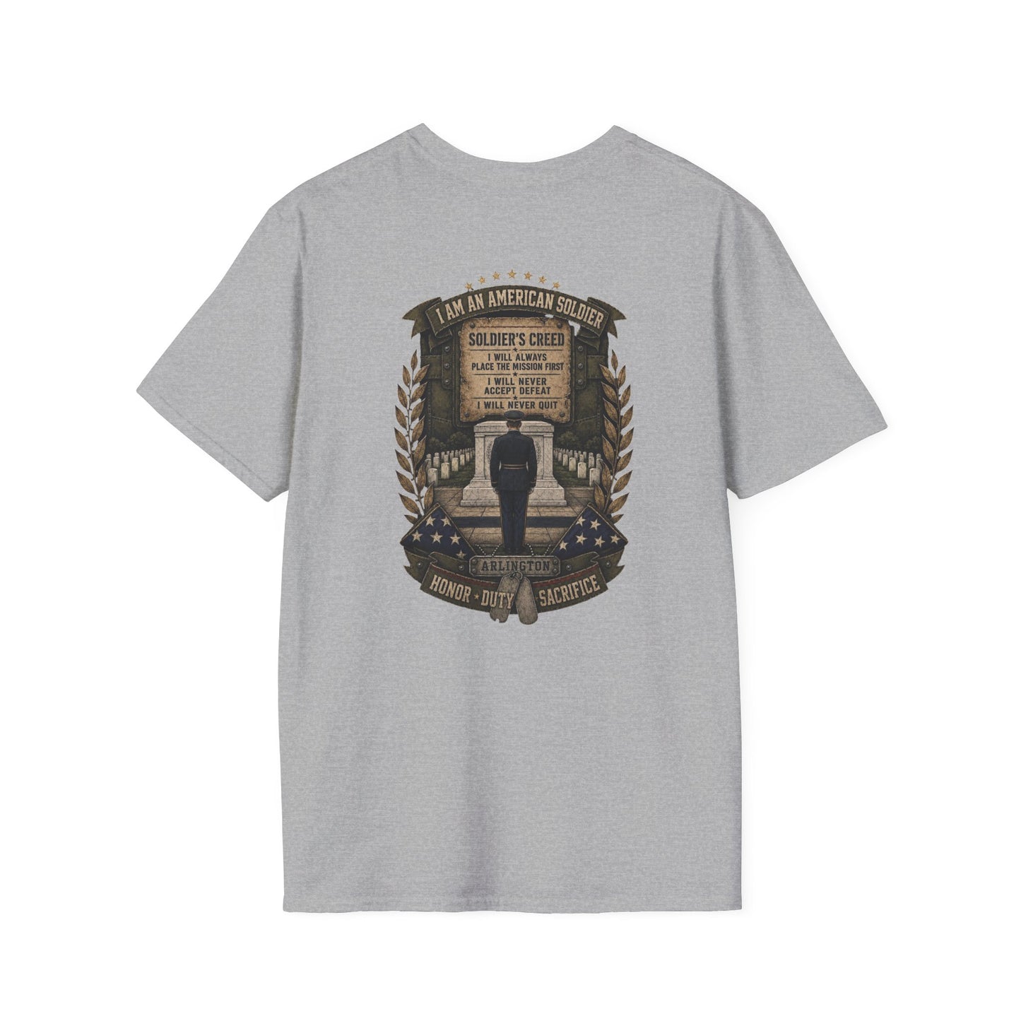 American Soldier Creed T-Shirt — I Am An American Soldier Military Tribute Tee