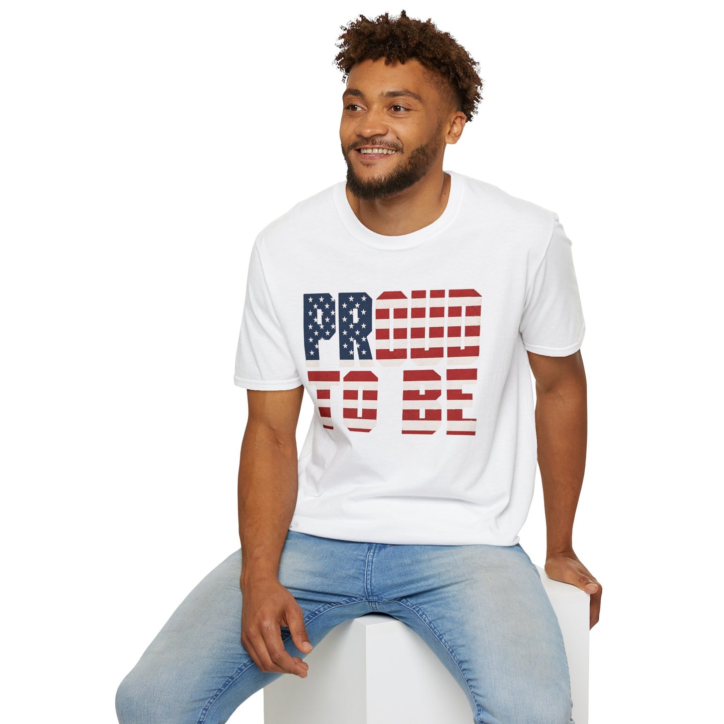 Proud To Be American T-Shirt — Patriotic USA Flag Graphic Tee