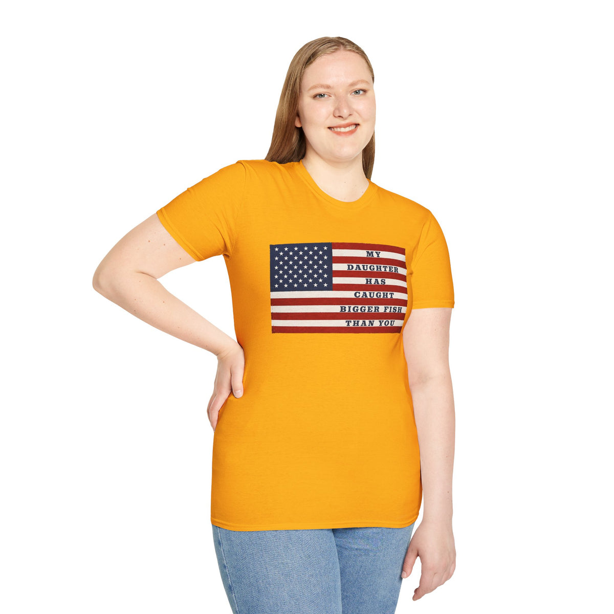Patriotic 'My Daughter Has Caught Bigger Fish Than You' T-Shirt