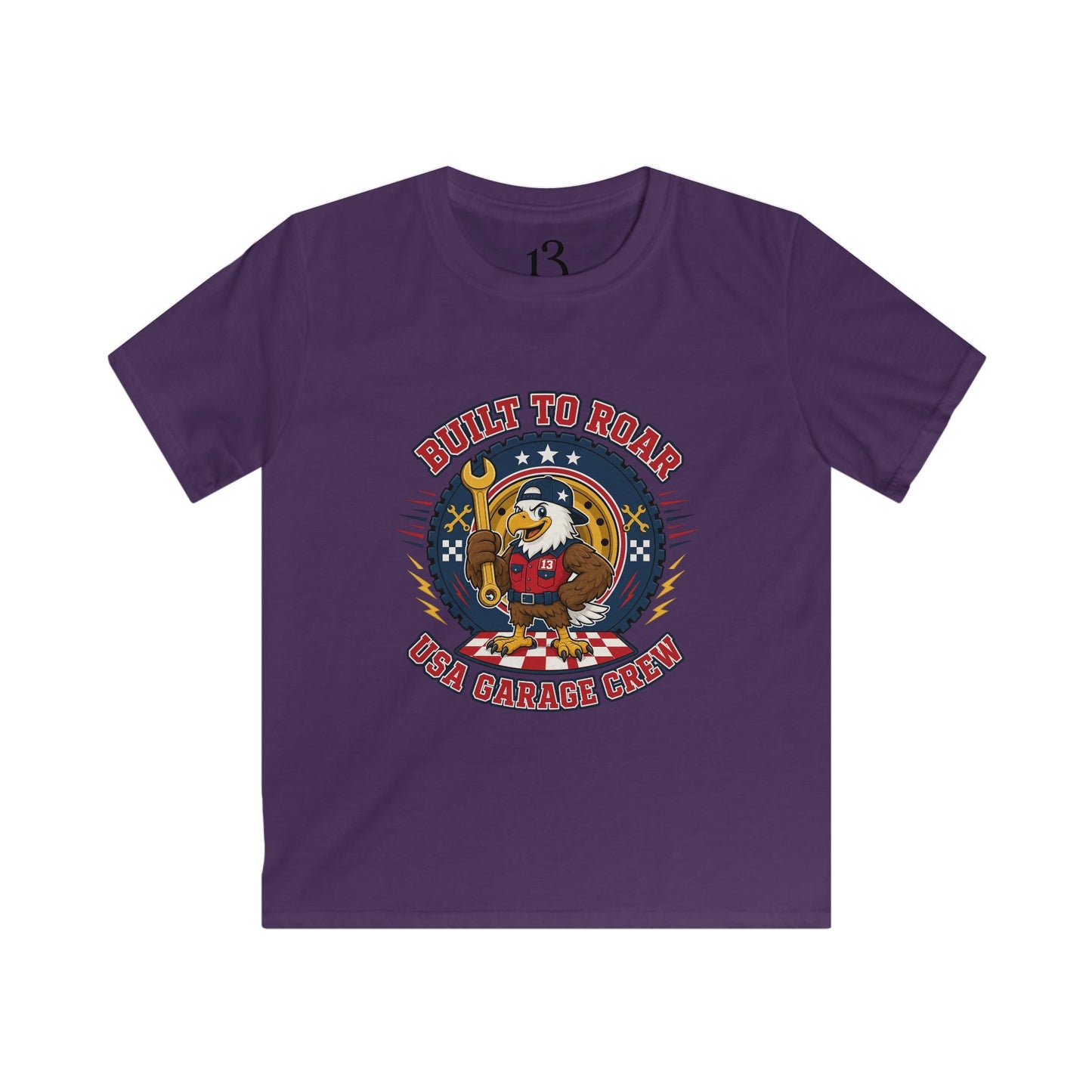 Kids Tee — "Born to Roar" USA Gator Crew Patriotic Cartoon T-Shirt
