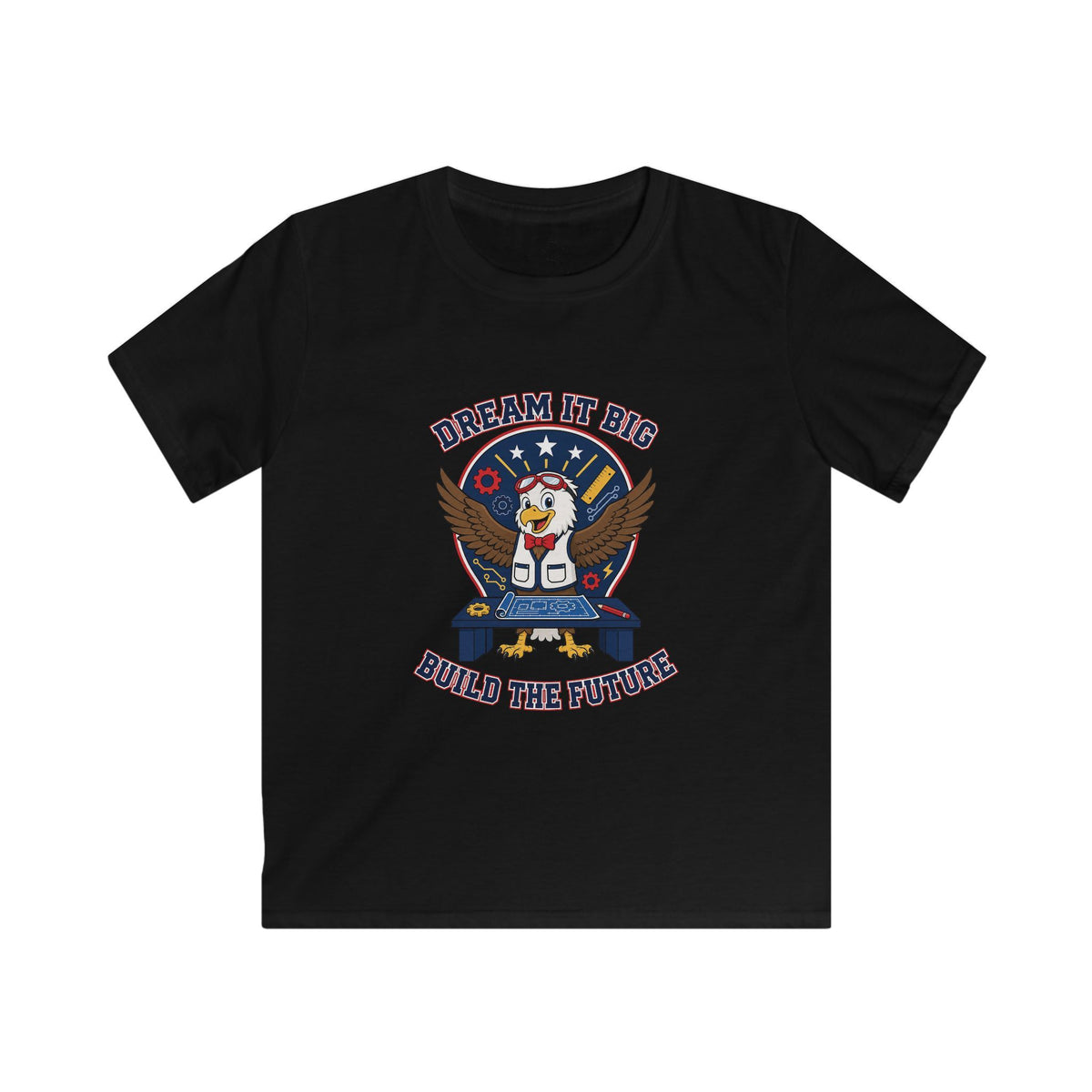 Kids Tee — "Dream It Big, Build The Future" Eagle Graphic