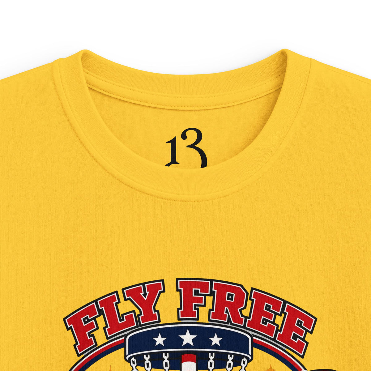 Kids Tee — "Fly Free USA Disc Crew" Patriotic Eagle Graphic