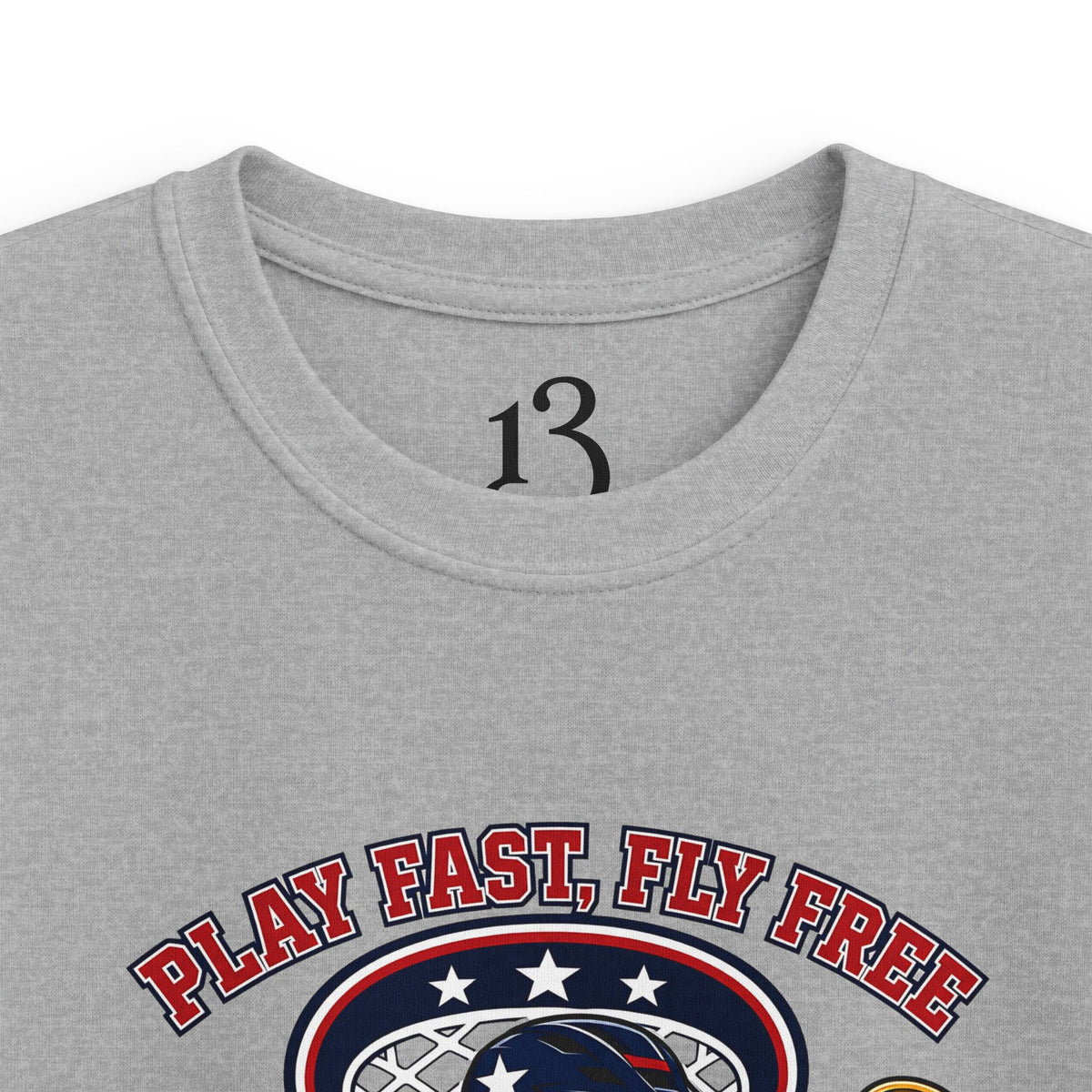 Kids Lacrosse Tee - 'Play Fast, Hit Hard' Eagle Lacrosse Graphic Shirt
