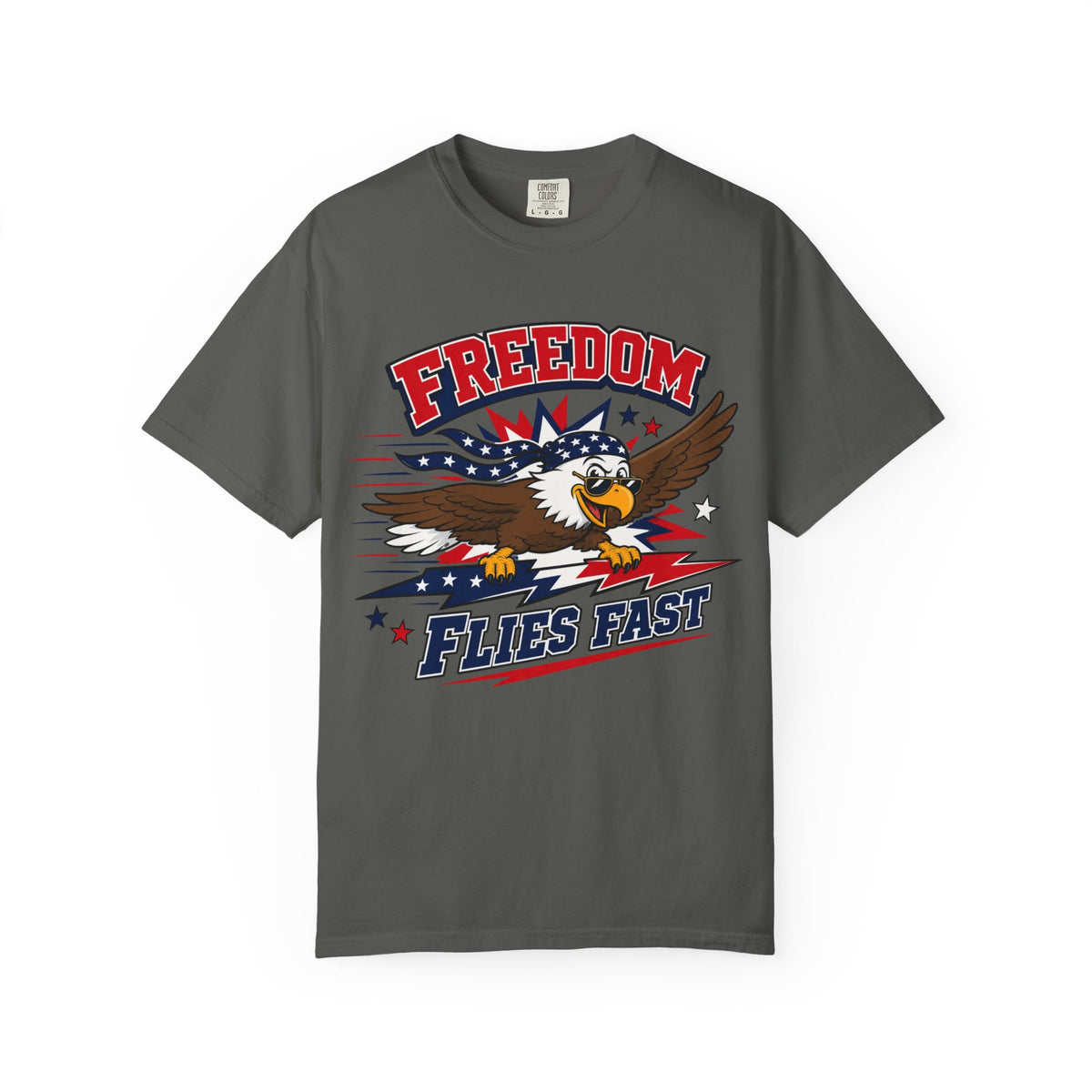 Freedom Flies Fast T-Shirt — Patriotic Eagle Graphic Tee
