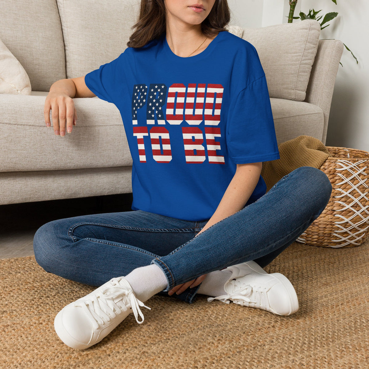 Proud To Be American T-Shirt — Patriotic USA Flag Graphic Tee