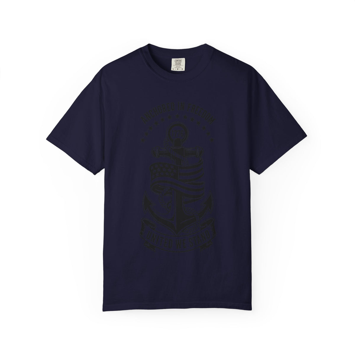 Anchored in Freedom T-Shirt — "United We Stand" Patriotic Anchor Tee