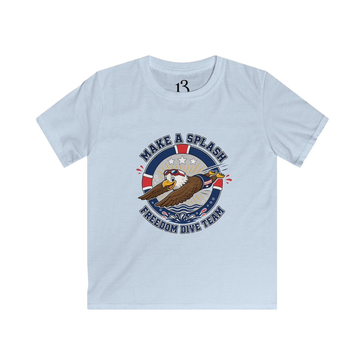 Kids Tee - "Make a Splash" Freedom Dive Team Eagle Graphic