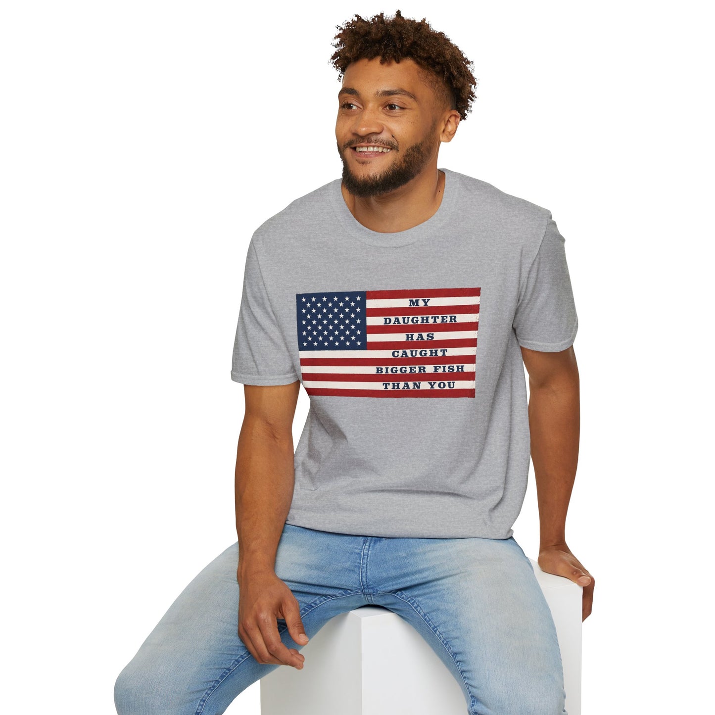 Patriotic 'My Daughter Has Caught Bigger Fish Than You' T-Shirt