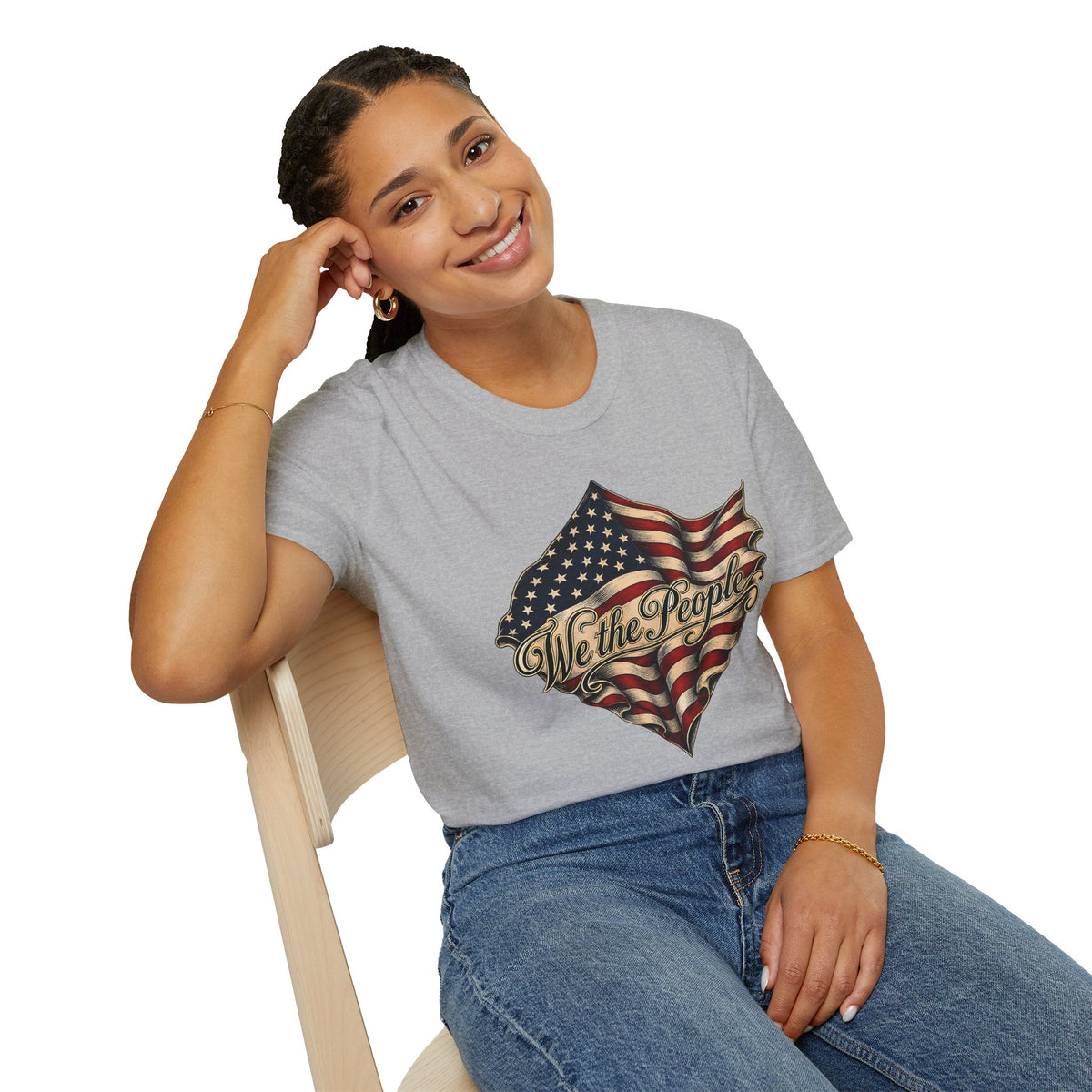 We the People Flag T-Shirt — Vintage American Patriotic Tee