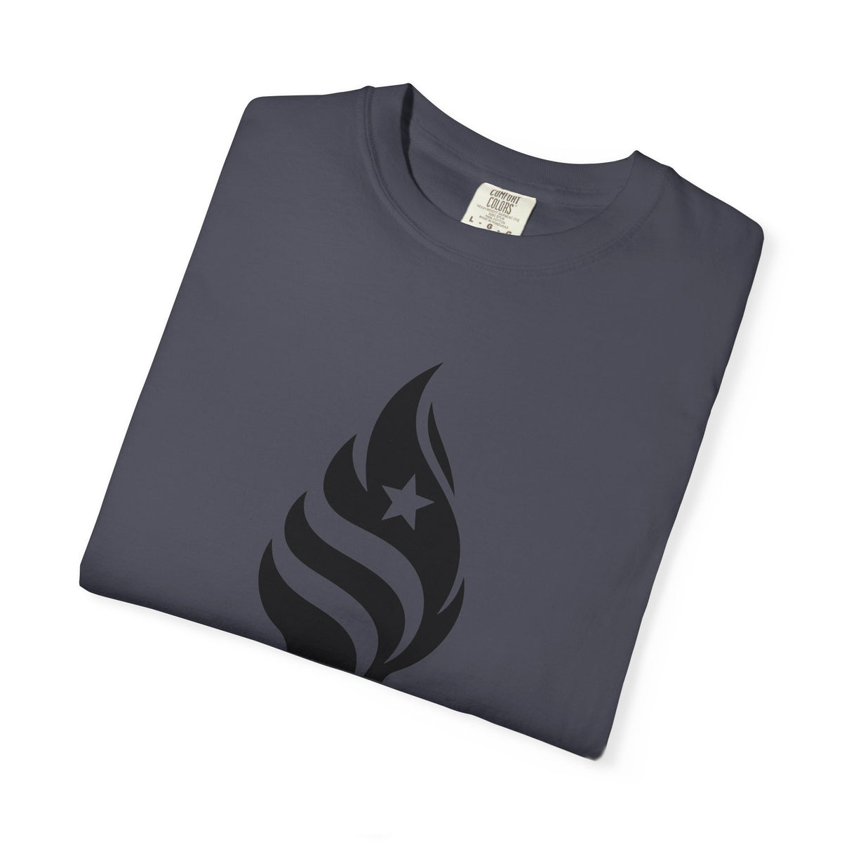 Liberty Torch T-Shirt — Patriotic Flame Tee with Star Emblem