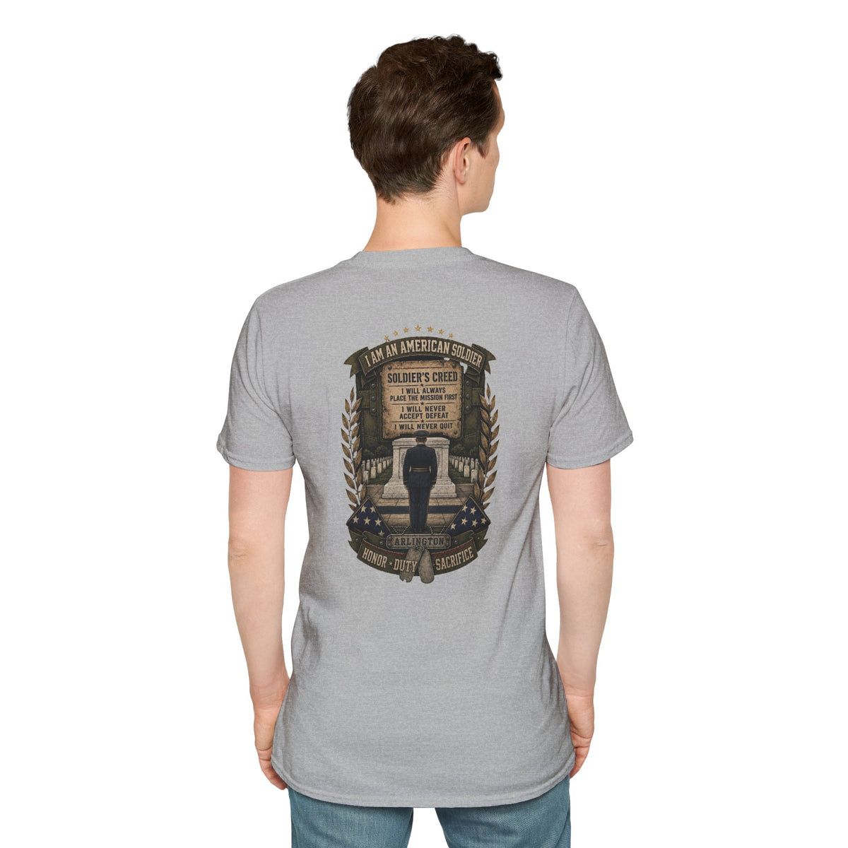 American Soldier Creed T-Shirt — I Am An American Soldier Military Tribute Tee