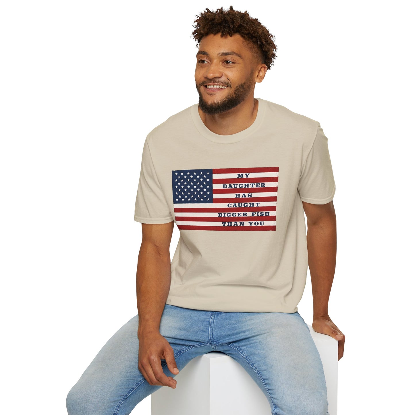 Patriotic 'My Daughter Has Caught Bigger Fish Than You' T-Shirt