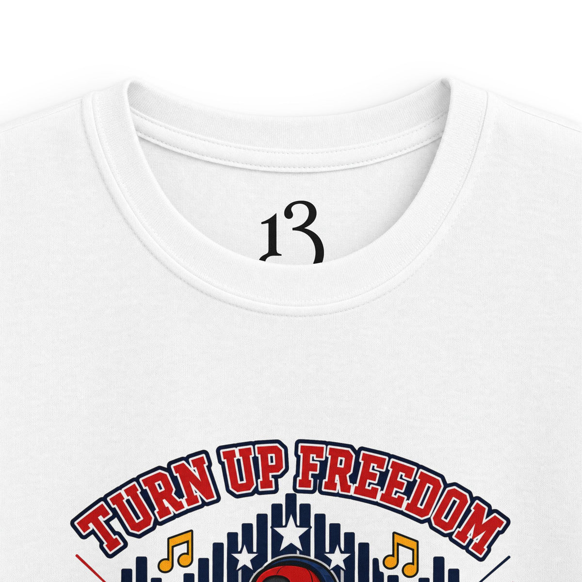 Kids Tee - "Turn Up Freedom" USA Sound Crew Patriotic Eagle Graphic