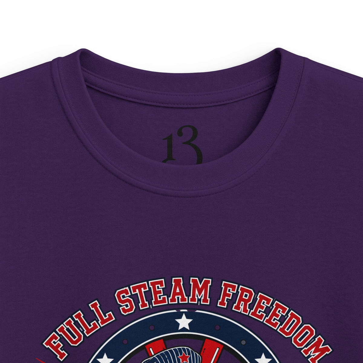 Kids Tee - Patriotic Eagle Engineer "Full Steam Freedom, USA Rail Crew" Railway Graphic