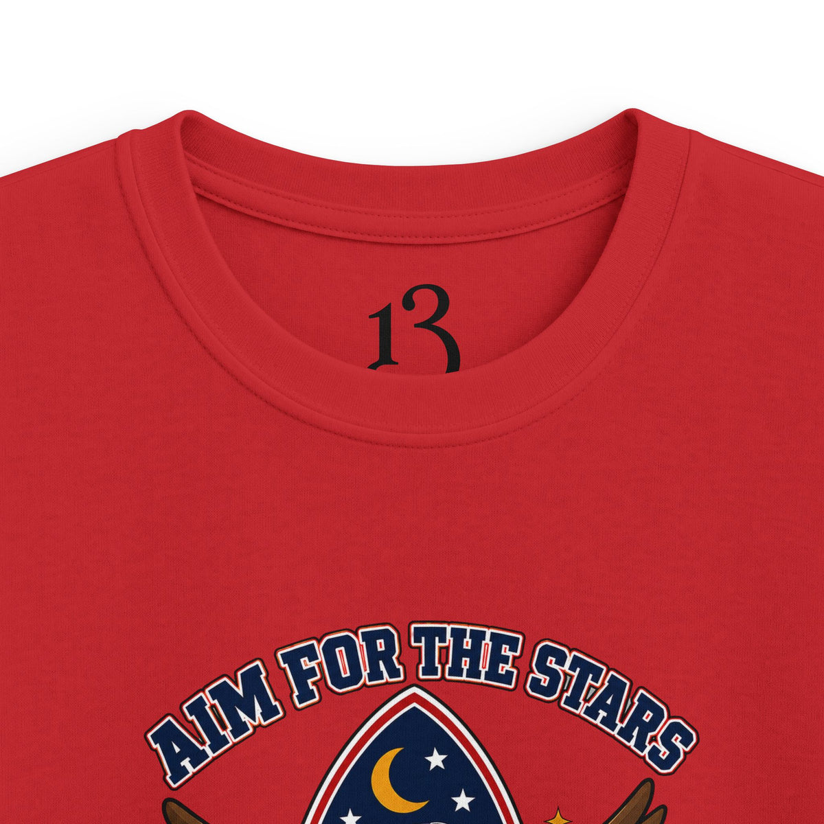 Kids Tee — 'Aim for the Stars' Rocket Eagle Graphic Shirt