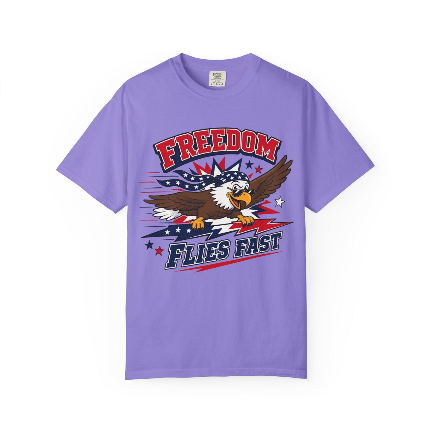 Freedom Flies Fast T-Shirt — Patriotic Eagle Graphic Tee