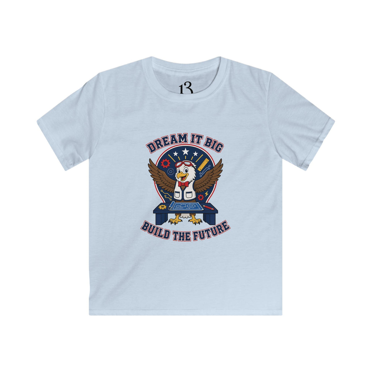 Kids Tee — "Dream It Big, Build The Future" Eagle Graphic