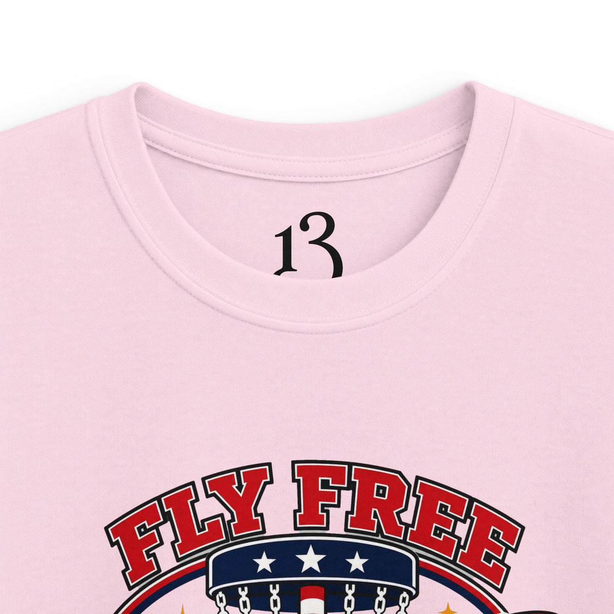 Kids Tee — "Fly Free USA Disc Crew" Patriotic Eagle Graphic