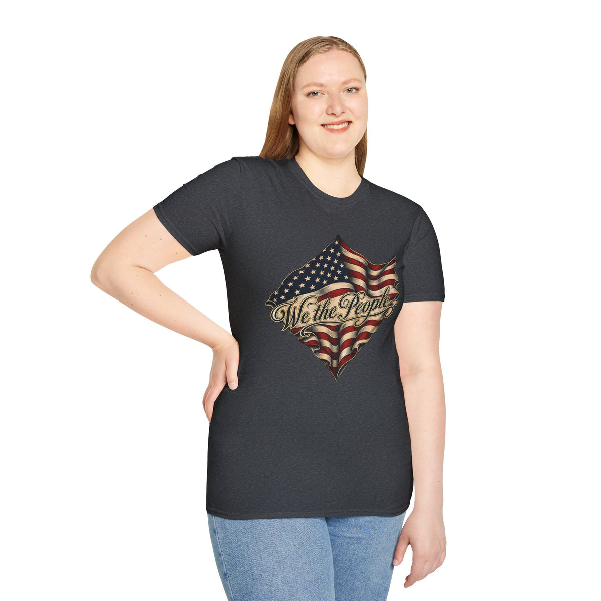 We the People Flag T-Shirt — Vintage American Patriotic Tee