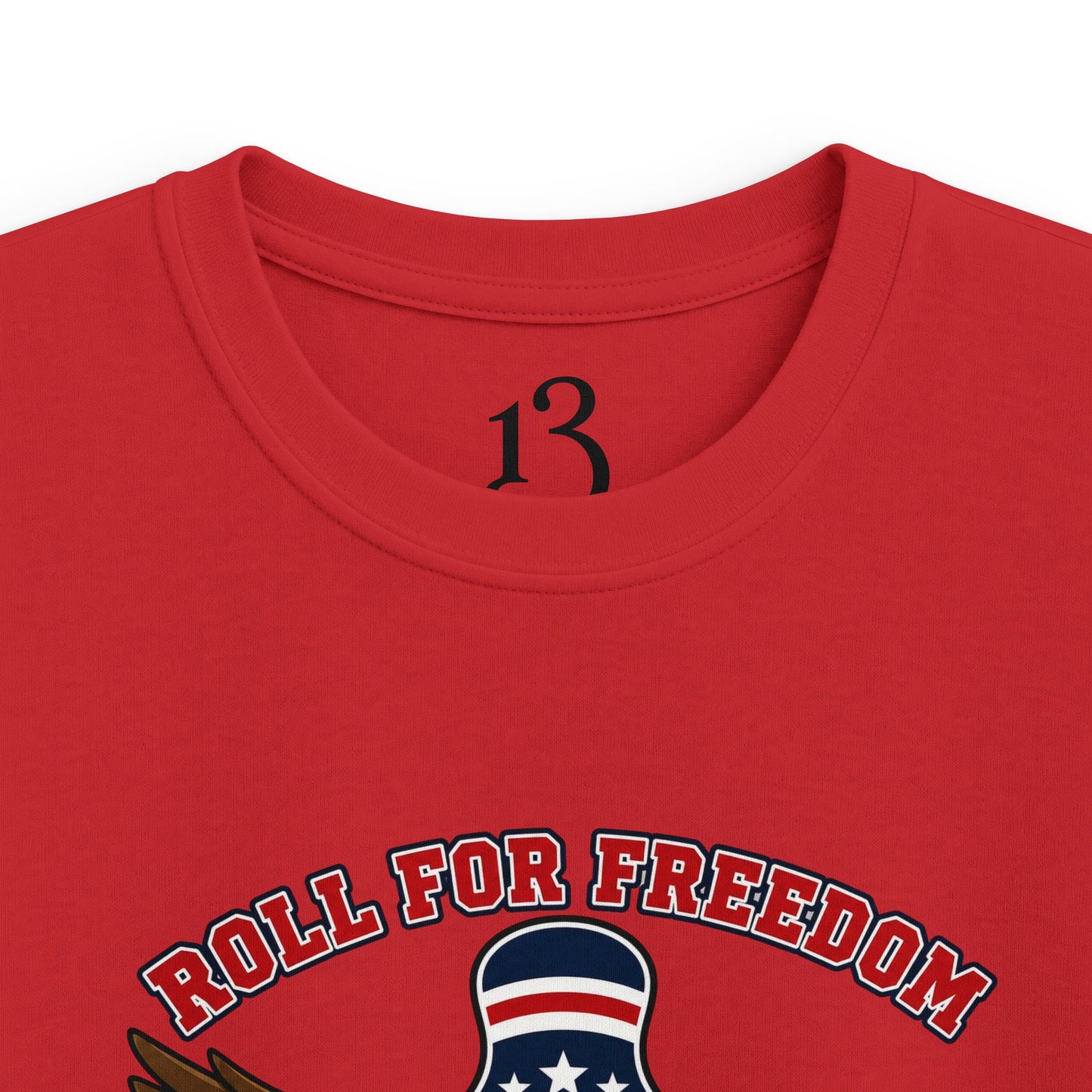 Kids Tee - Bowling Eagle “Roll For Freedom” Patriotic Graphic