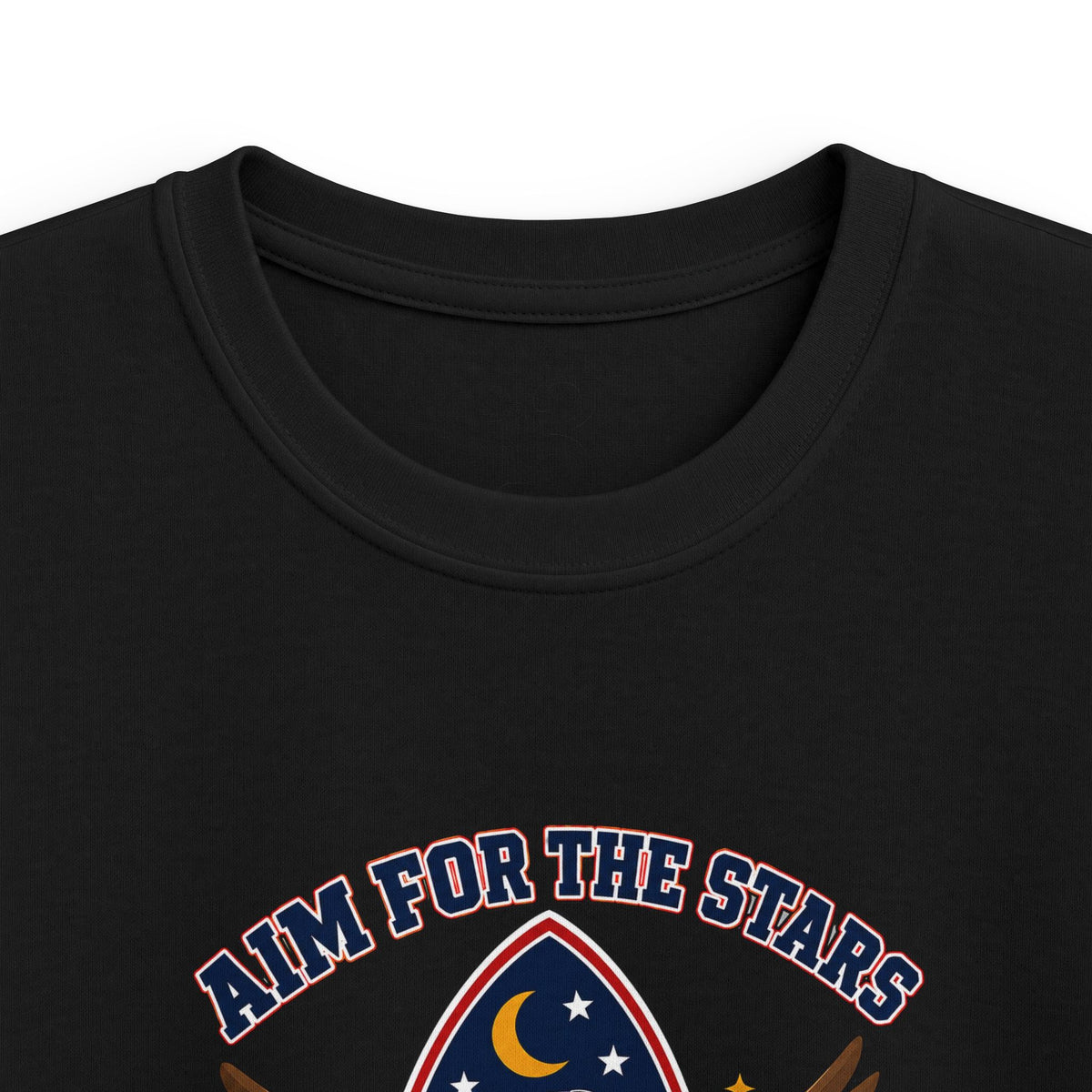 Kids Tee — 'Aim for the Stars' Rocket Eagle Graphic Shirt