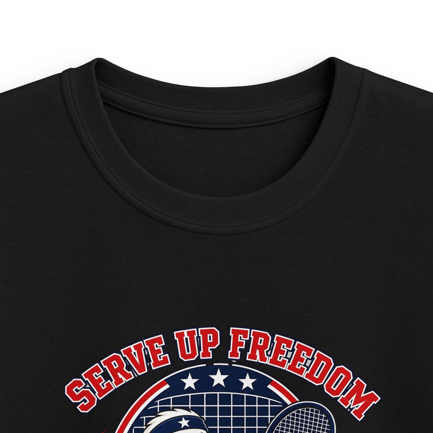 Kids Tee — 'Swing Up Freedom' Tennis Graphic Youth Shirt