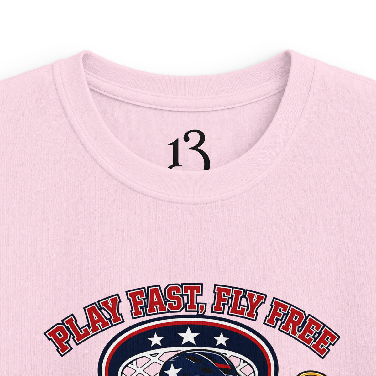 Kids Lacrosse Tee - 'Play Fast, Hit Hard' Eagle Lacrosse Graphic Shirt