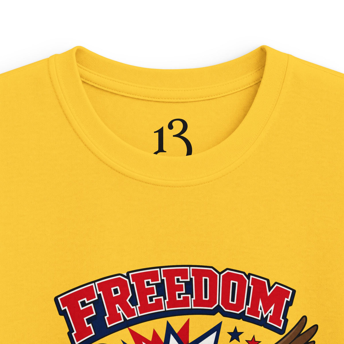 Kids Tee — "Freedom Flies Fast" Patriotic Eagle Shirt for 4th of July