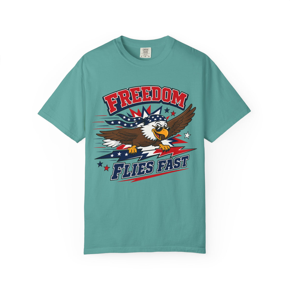 Freedom Flies Fast T-Shirt — Patriotic Eagle Graphic Tee