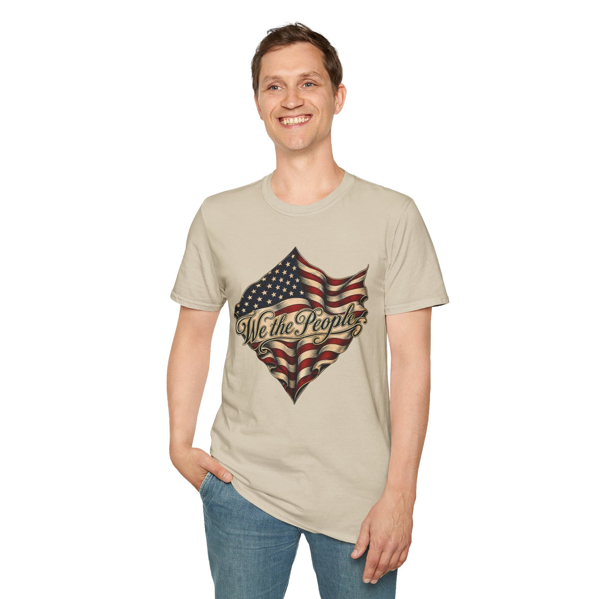 We the People Flag T-Shirt — Vintage American Patriotic Tee