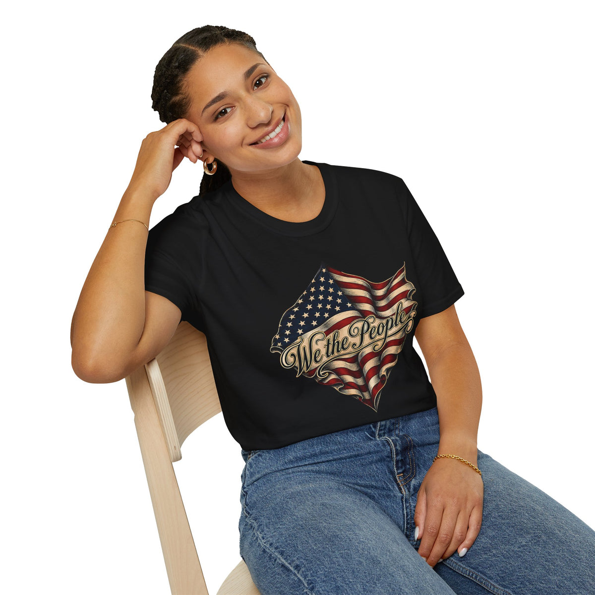 We the People Flag T-Shirt — Vintage American Patriotic Tee