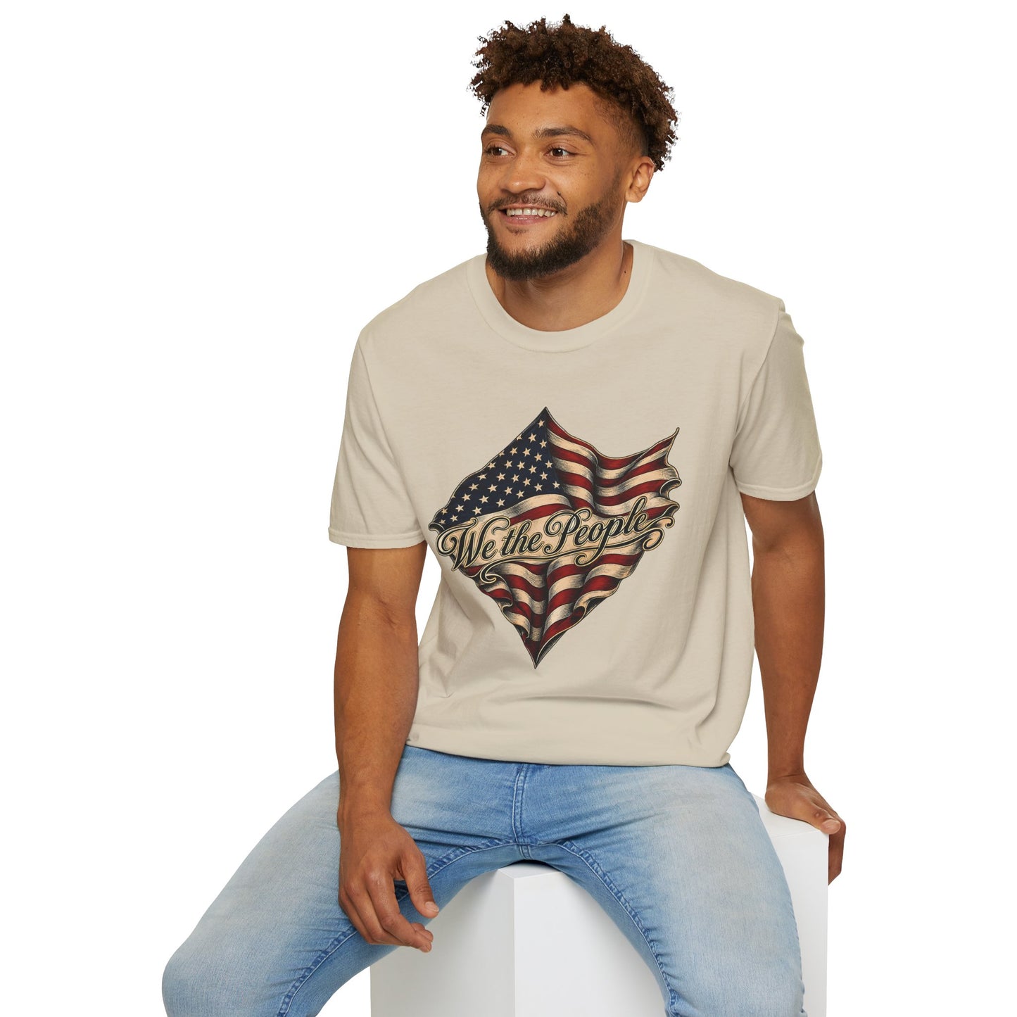 We the People Flag T-Shirt — Vintage American Patriotic Tee