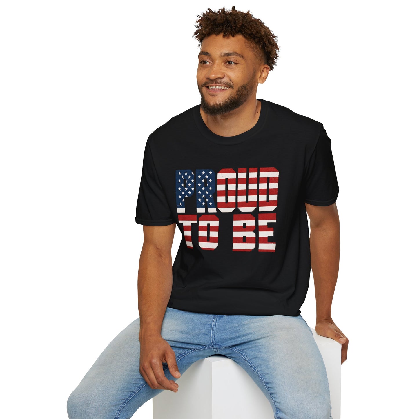 Proud To Be American T-Shirt — Patriotic USA Flag Graphic Tee