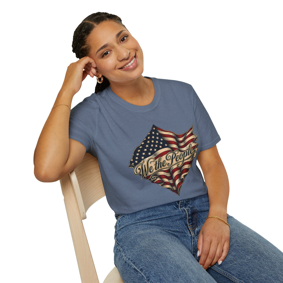 We the People Flag T-Shirt — Vintage American Patriotic Tee