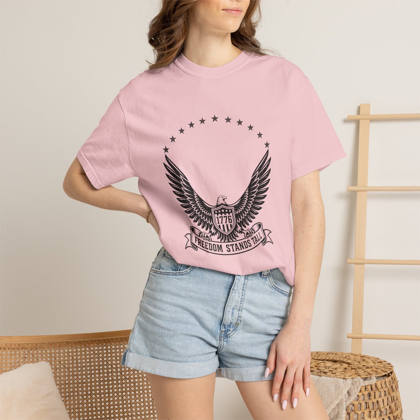 Freedom Stands Tall Eagle T-Shirt — 1776 Patriotic Tee