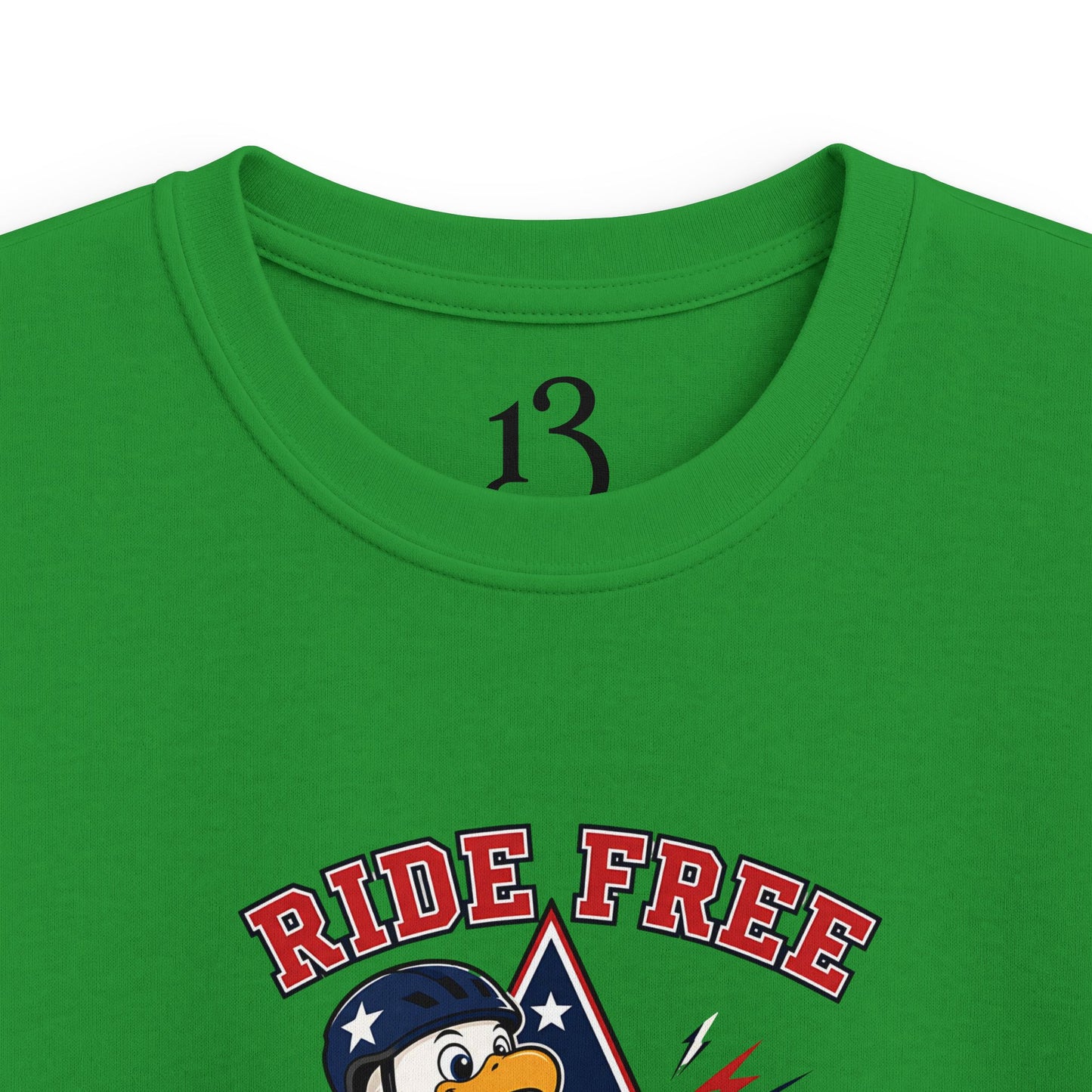 Kids' Bicycle Tee — "Ride Free" Retro Biker Graphic