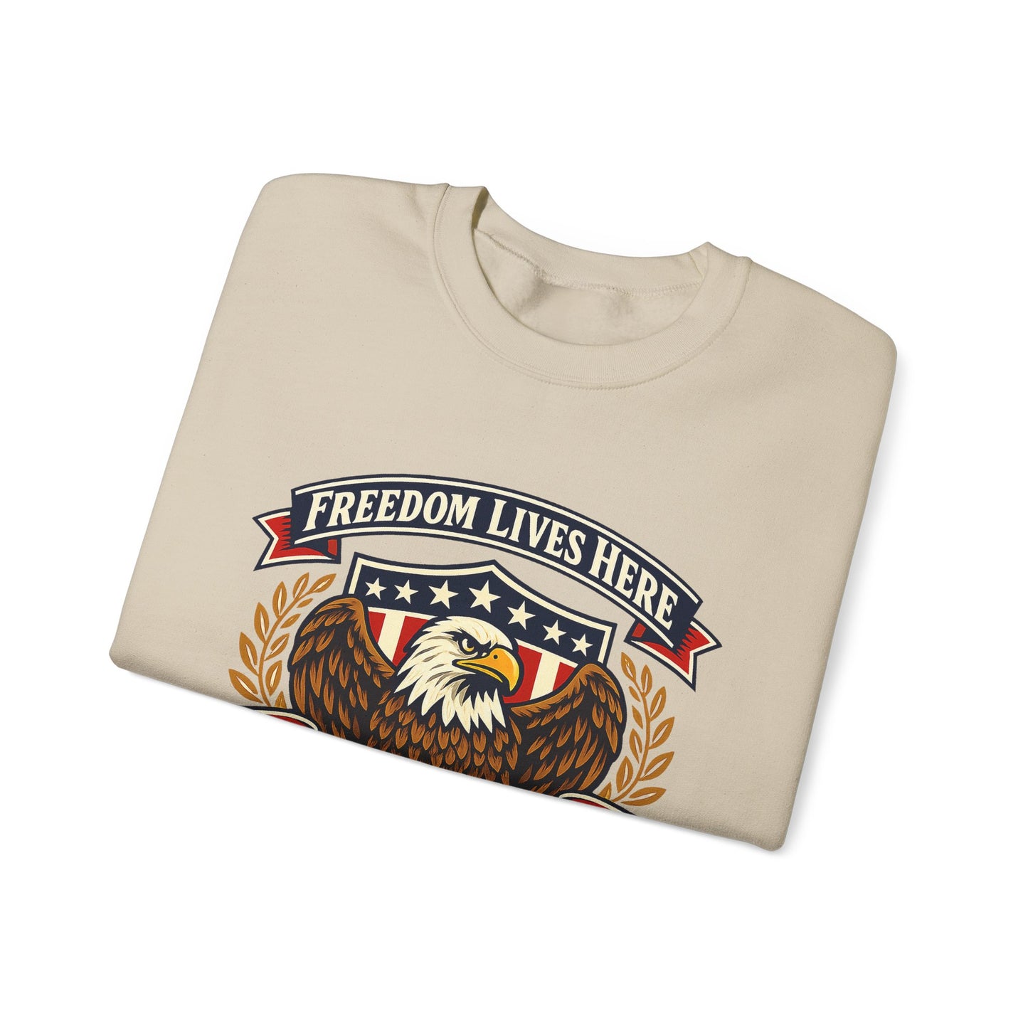 Freedom Lives Here Eagle Crewneck Sweatshirt