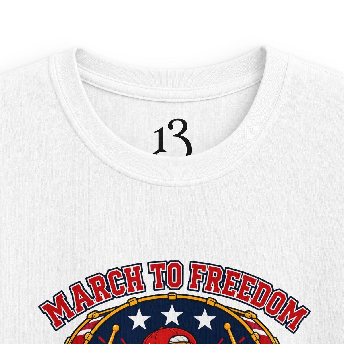 Kids Patriotic Eagle Tee - 'March to Freedom' Drumline Shirt