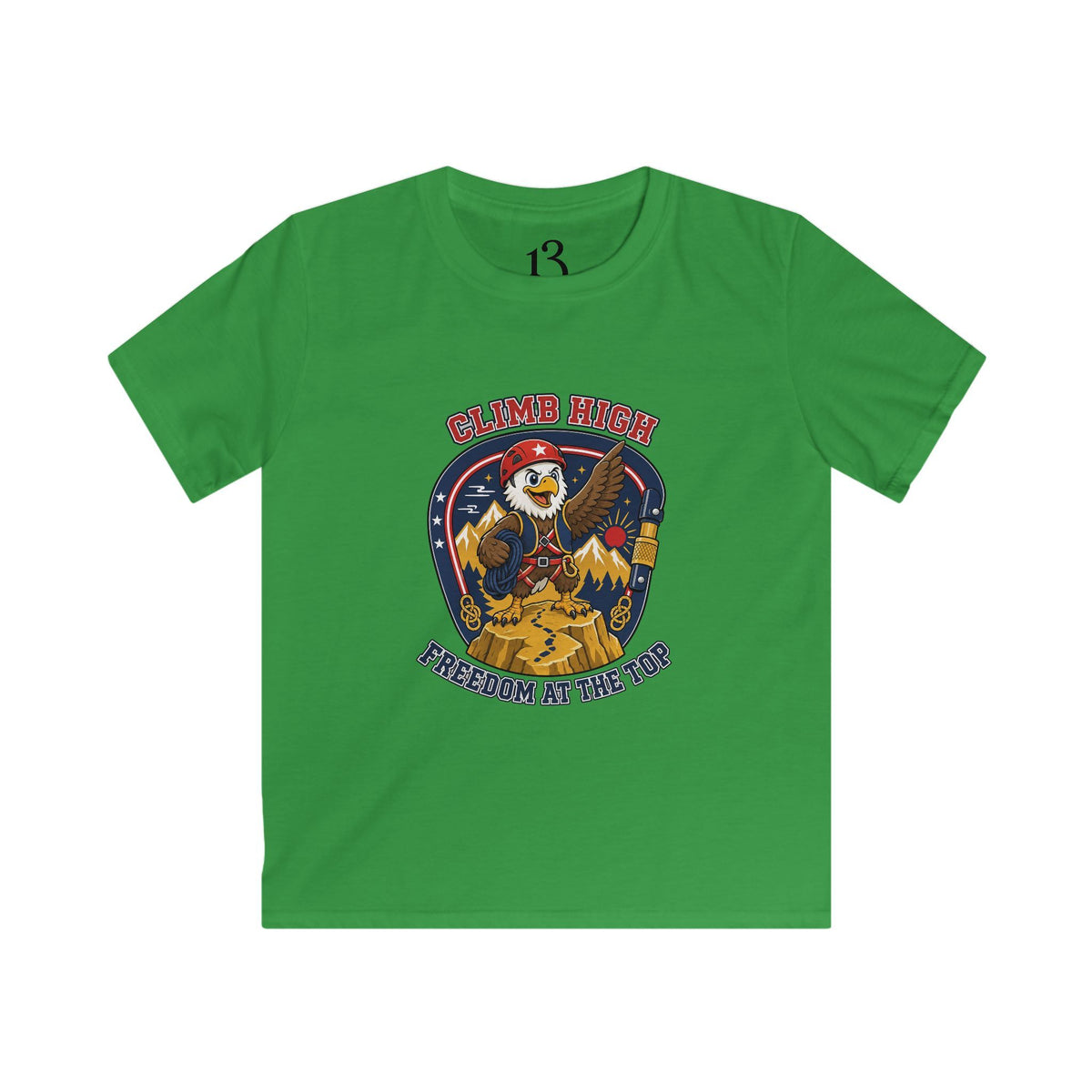 Kids T-Shirt – “Climb High, Dream Big” Adventure Graphic Tee