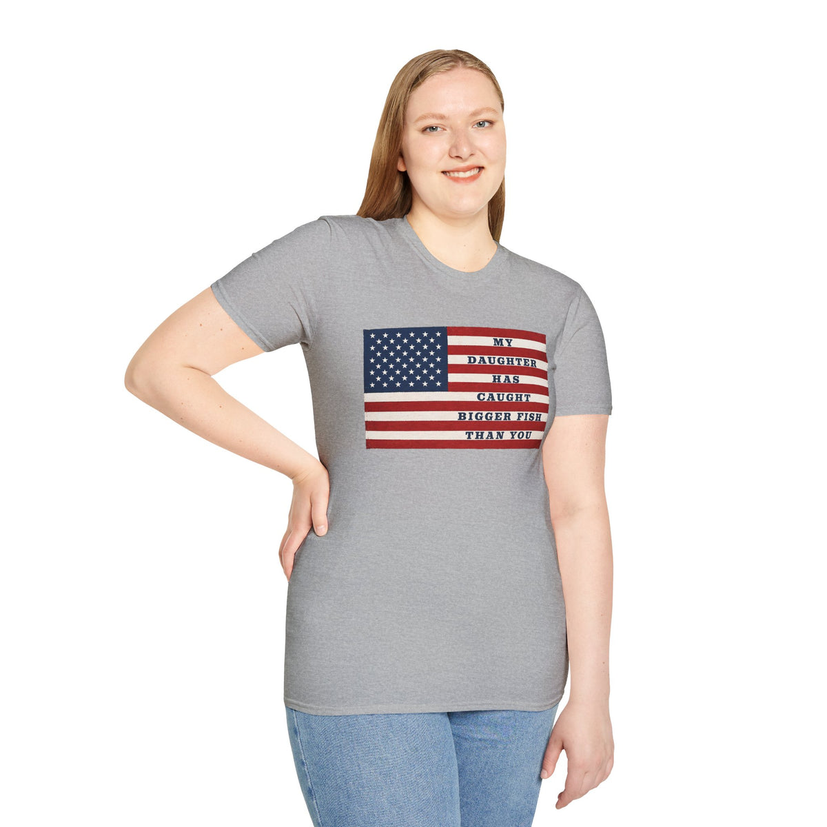 Patriotic 'My Daughter Has Caught Bigger Fish Than You' T-Shirt