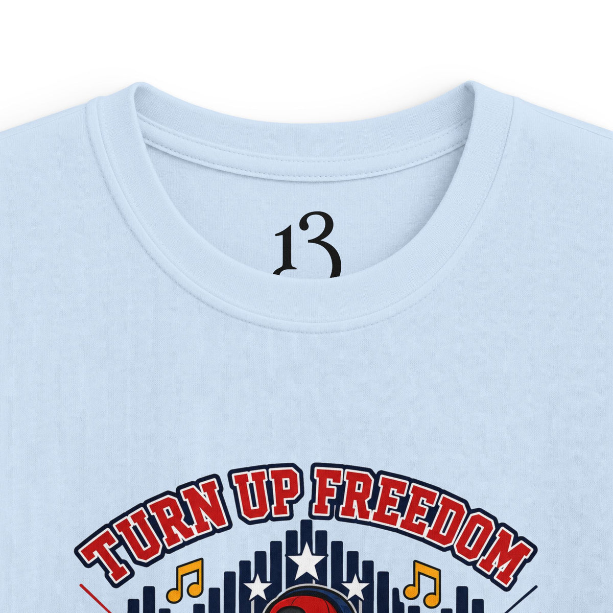 Kids Tee - "Turn Up Freedom" USA Sound Crew Patriotic Eagle Graphic