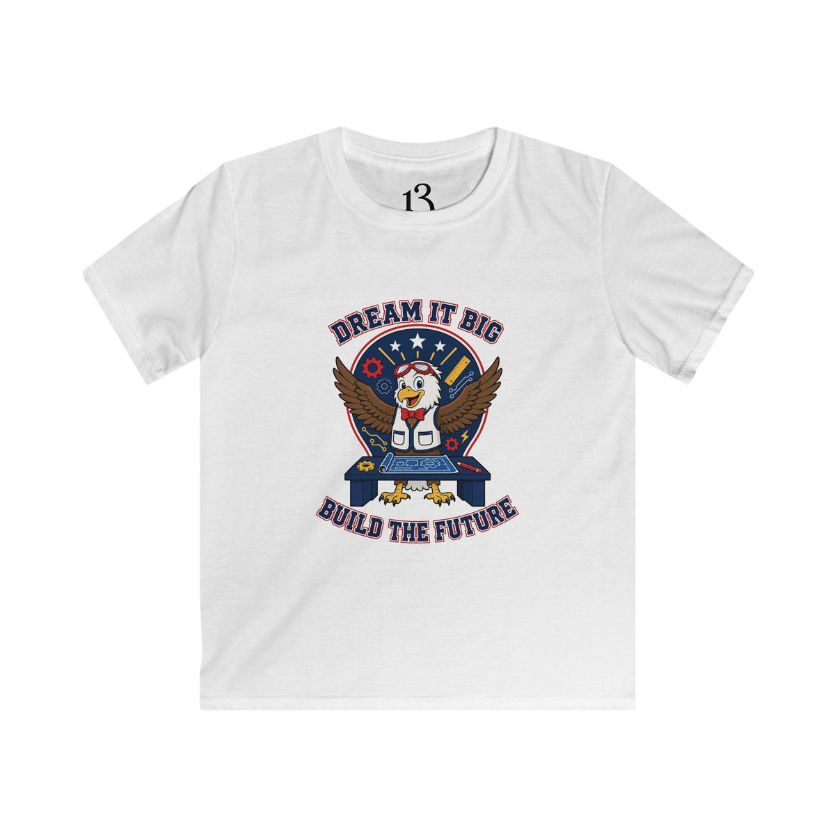 Kids Tee — "Dream It Big, Build The Future" Eagle Graphic