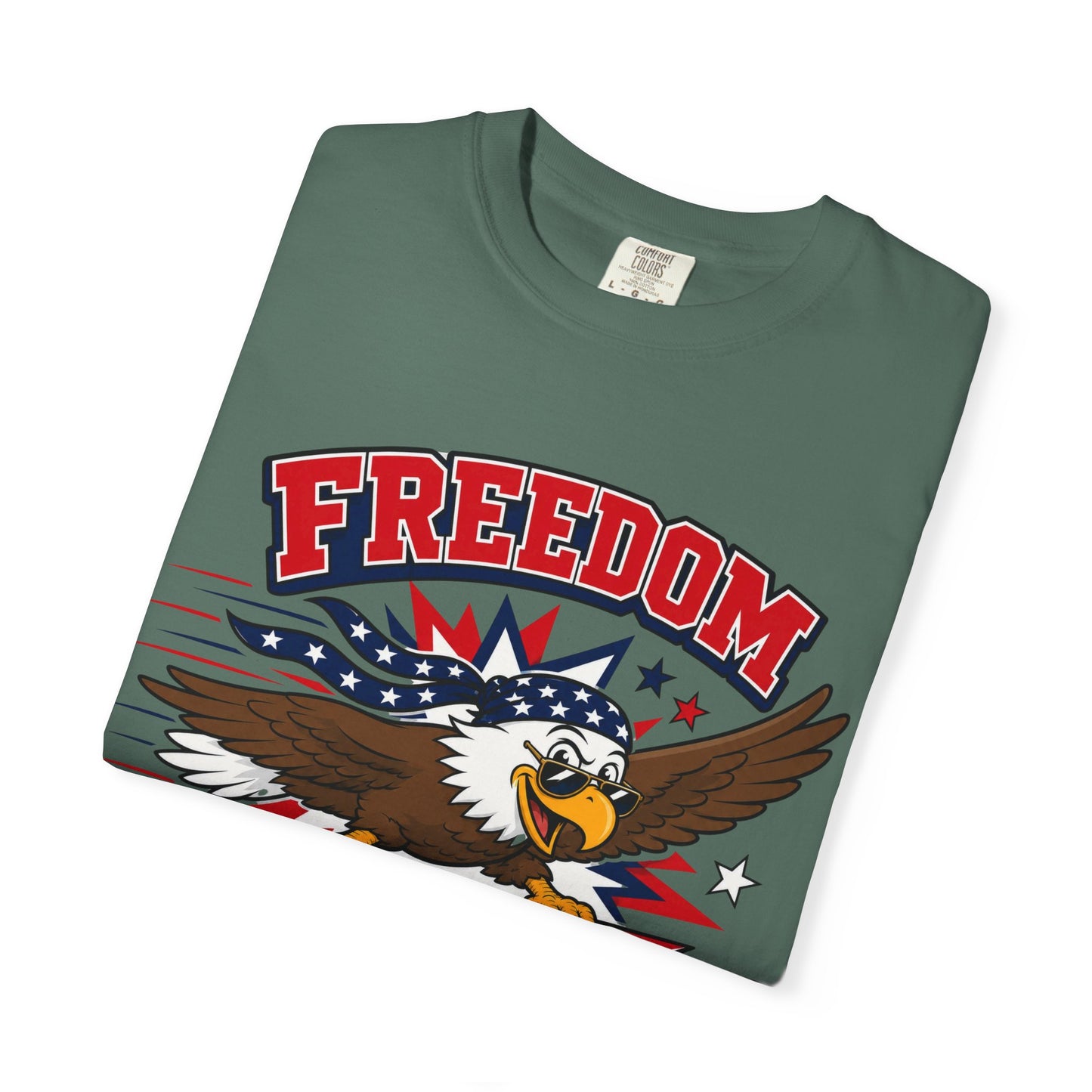 Freedom Flies Fast T-Shirt — Patriotic Eagle Graphic Tee