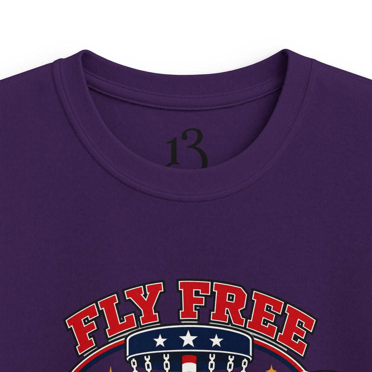 Kids Tee — "Fly Free USA Disc Crew" Patriotic Eagle Graphic