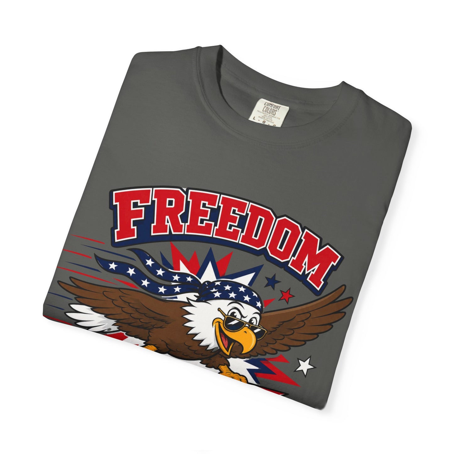 Freedom Flies Fast T-Shirt — Patriotic Eagle Graphic Tee
