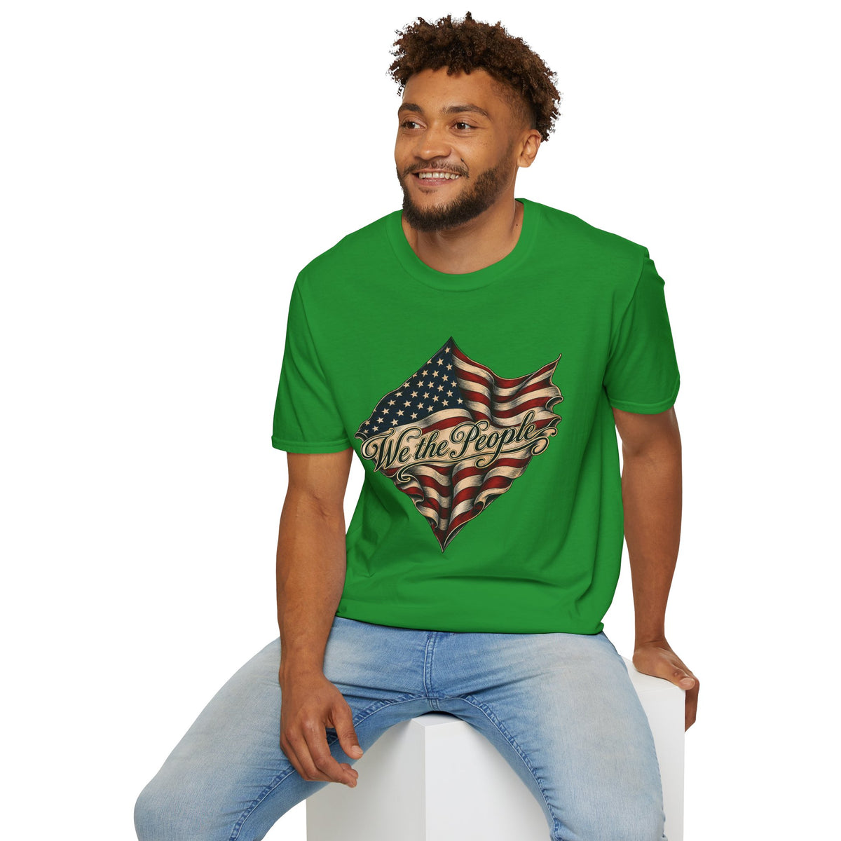 We the People Flag T-Shirt — Vintage American Patriotic Tee